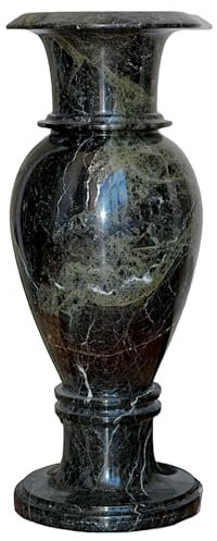 CBAM Green Zebra Marble Vase Decoration Home Garden Design Marble Planter H 59 cm