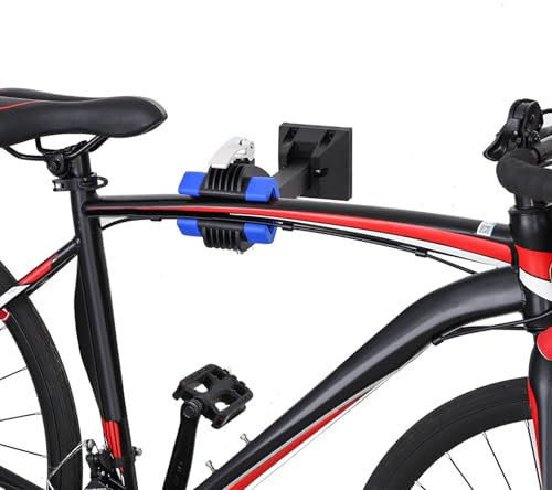 KARAT - Pied de montage vélo jusqu'à 20 kg - Support mural en métal - Support de réparation, Pivotant à 90°, léger mais stable - 2 kg, 36 L x 9,8 l x 9,8 H cm, Noir-bleu (Levin)