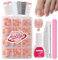 French False Nails for Toenails, 240Pcs Press On Nails for Toe, False Toenails Kit With Glue Fake Nails 12 Sizes Stick On Nails For Women French Tip Gift for Girls (Toenails-handled)