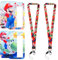 Super Bro Ausweishülle mit Band für Kinder, 2 Stück Lanyard mit ID Kartenhalte, Cartoon Ausweishalter mit Lanyard, Badge Holder Namensschild Halter für Work ID Studentenausweis Kreditkarte Buskarte