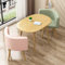 XRRJFYH Küchentisch mit 2 Stühlen Essgruppe mit 2 Stühlen Esszimmertische Esstisch Oval Tisch 80x60 Dining Table 2 Personen(Multi-Colored)