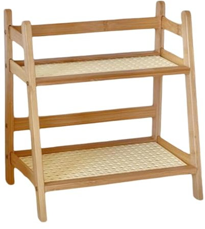 SiaBiced Organizador de Almacenamiento de Escritorio con Escalera de Dos Niveles para encimera de Cocina y Oficina