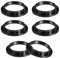 Giantree 6 Stück Lampenschirm Ring Konverter, Schraubring für Lampenschirm, Kunststoff Lampenschirm Ring Kragen Ring für Lampenschirm für Lampenschirm Halterung Tischlampe Deckenleuchten (schwarz)