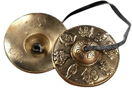 Meditationsglocke, Granmagazz Glocken für Yoga-Meditation, Percussion Instrument für die Meditation, handgefertigte nepalesische Schlagglocke aus reinem Kupfer