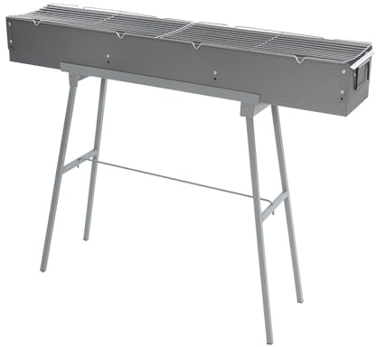 Lilyeriy Holzkohlegrill, Tragbarer Klappgrill, 100x80x18cm, Outdoor Holzkohle BBQ Grill für Camping, Picknick, Garten, Partys