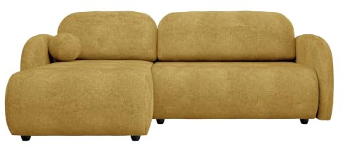 Mirjan24 Ecksofa mit Bettkasten Drinoz L, Eckcouch mit Schlaffunktion, Couch, Wohnlandschaft mit Bettfunktion, L-Form Sofa, Ottomane universell (Sereno 689)