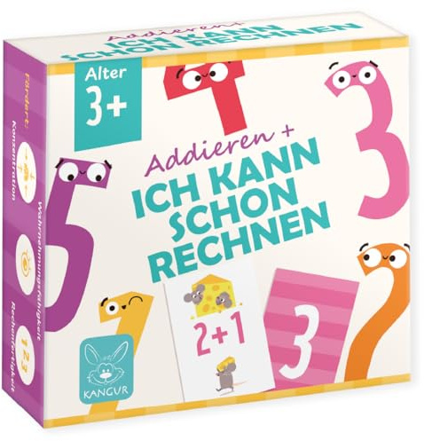 Ich Kann Schon Rechnen Addieren Lernspiel für Kinder ab 3 Jahren Mathematik | Spiel zum Zahlen Lernen und Addieren mit 36 Spielkarten Bunte Karten Vorschule Kindergarten und Grundschule Ich Kann, DE Spr.