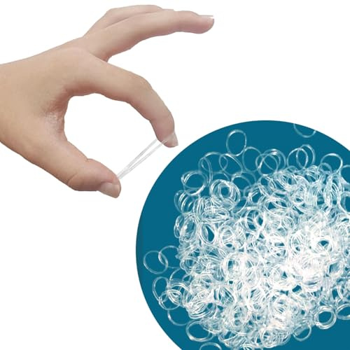 ZFFKZ 500 Stück Mini Haargummis Durchsichtig – Elastisch für alle Haartypen | Durchsichtig (fast unsichtbar) | Elastisch & dehnbar | Für alle Haartypen | Ideal für Zöpfe, Hochsteckfrisuren & Alltag