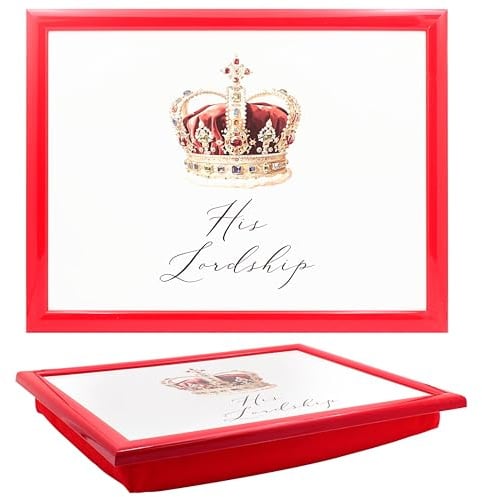 The Leonardo Collection His N Hers His Lordship Food Serving Laptray | Bean Bag Base, Comfortable Eating Surface, Portable Serving Tray, Smooth Finish, Everyday Practicality, Gift Choice