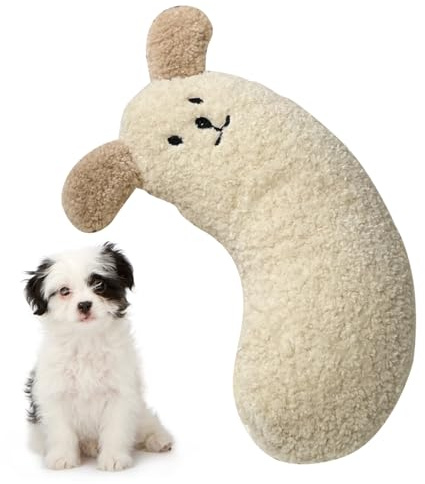 U-förmiges Hundekissen – Baumwolle 38 x 15 cm U-formiges -Nackenkissen | Hundekissën mit beruhigender Unterstützung, Half Donut Cuddler Entlastung der oberen Wirbelsäule | Katzen Hunde Schlaf