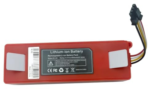 14,4 V 6800 mAh Ersatzakku für Xiaomi S50 S51 S55 S5 Max, kompatibel mit Zubehör von Xiaomi Mi Robot Staubsaugern, Hochleistungs-Lithium-Ionen-Akku-Pack (Modell: S50/S51/S55)
