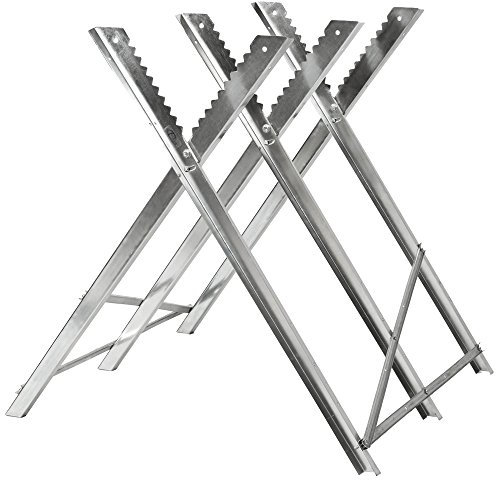 TecTake Chevalet de sciage réglable - diverses modèles au choix - (Argent/Type 401492)