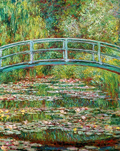 Kunstdruck/Poster: Claude Monet Japanische Brücke - hochwertiger Druck, Bild, Kunstposter, 40x50 cm