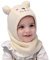 Magracy Baby Kleinkind Kinder Wintermütze mit Kapuze und Fleecefutter, Strickmütze, Schal mit Ohren (DE/NL/SE/PL, Alphanumerisch, S, Beige)