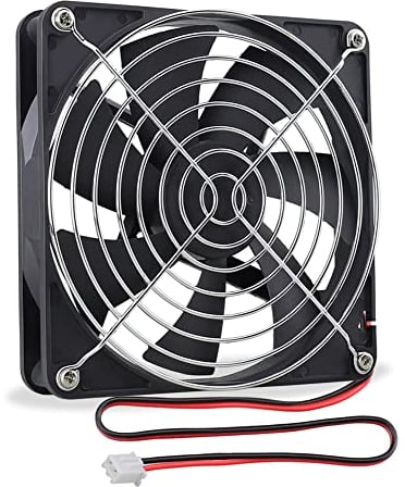 GDSTIME 140mm Fan 24V 140mm x 25mm PC Cooling Fan 2 Pin 1400 RPM 96.2CFM Big Airflow High Performance Case Cooler For Computer Projector TV box Game Console Xbox Router