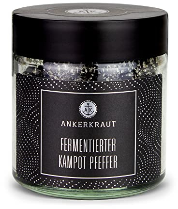 Ankerkraut fermentierter Kampot Pfeffer, Topper für Salat und Steak, 45g im Tiegel