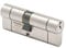 Sterling Cylindre de porte européen TS007 BS1 1 étoile approuvé par la police Secured by Design, nickel satiné, 45 mm x 45 mm (90 mm au total)