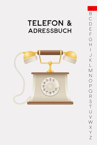 Telefon & Adressbuch: Ca. A5-Format für Adressen, Telefonnummer und Geburtstage mit A-Z Register