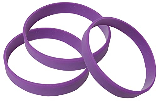 THXIY Bracelet Silicone,100 Pièces Bracelet élastique en Caoutchouc,Universel Bracelet en Silicone Vierges pour Femme Homme Adolescent Violet