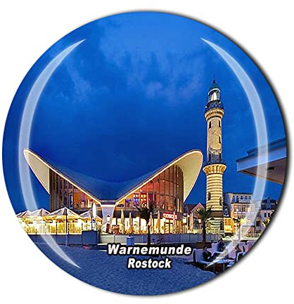 Warnemunde Rostock Mecklenburg-Vorpommern Deutschland Kühlschrankmagnet Kristall Touristen Souvenir Geschenkkollektion Kühlschrank Magnet Aufkleber