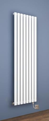 Manissa Electric White 1800x480 Oval Tube Single Panel Radiator Designer Tall Radiator