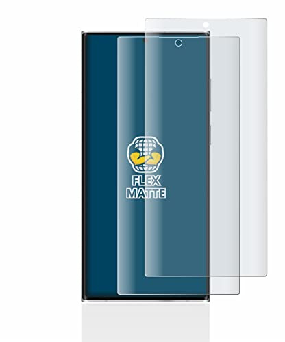 BROTECT Schutzfolie für Samsung Galaxy S22 Ultra 5G | 2 Stück Entspiegelnder Displayschutz Made in Germany Matte Full-Screen Folie Full-Cover 3D Curved Anti-Reflexion Montage Kit
