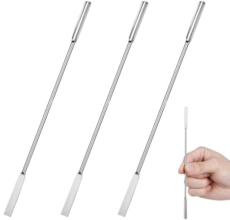 iplusmile Edelstahl Laborspatel 18Cm Micro Spatel Doppelseitig U-Förmiger Löffel Probenahme Spatel Für Chemieunterricht Und Laboranwendungen