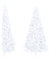 vidaXL Albero di Natale Artificiale a metà Supporto Decorazioni Natalizie Illuminazione Addobbi Feste FESTIVITÀ Invernali Bianco 240 cm in PVC