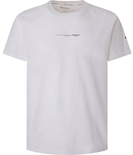 Pepe Jeans Herren David Tee T-Shirt, White (White), XXL