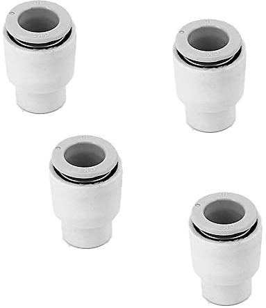 PipePush Fit weibliche Endkappe, Kunststoff, One-Touch-Fitting Rohrstopfen für Luft und Flüssigkeit, 4 Stück (10 mm)