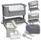 ms Minicuna Colecho Comfy + Textil Elephant - Cuna Colecho Regulable Multialturas, Reclinable - Vestiduras Estilo Stars e Incluye Mosquitera de Serie