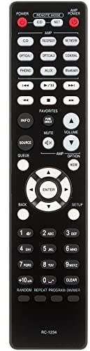 RC-1234 Replace Remote Control Work for Denon Stereo Integrated Amplifier PMA600NE PMA-600NE PMA1600NE PMA-1600NE