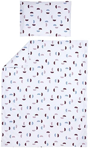 MEYCO Bettwäsche Juniorbett 100x135cm inkl. Kopfkissenbezug Shapes Lilac | 100% Baumwolle - Oeko Tex zertifiziert - weich - atmungsaktiv - waschbar & trocknergeeignet