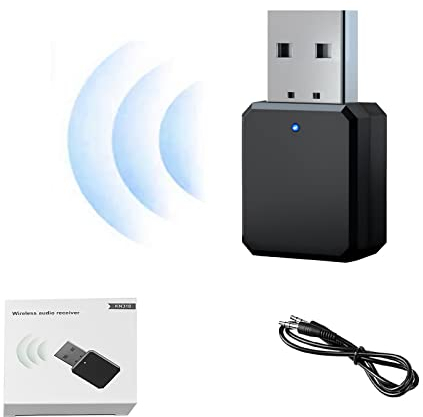 USB Bluetooth Adapter Auto, AUX/USB Dual Ausgang,mit 3,5 mm Kabel Audio Receiver, Empfänger für Home TV Stereo Wireless Music Adapter