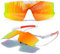 Cleoxyge Polarisierte Fahrradbrille Herren Damen Schnelle Brille Sonnenbrille,Verspiegelt lens UV400-Schutz Sportbrille Für Angeln Radfahren MTB Rennrad Fahren(Rot Len)