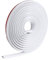 sourcing map Floor Edging Trim Strip Self Adhesive, Carpet Edging Trim Door Transition Sealing Strips for Laminate Doorway Edge Height Less Than 10mm/0.4in, White 19.68Ft