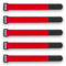 5er Set Klettband Befestigung Nylon Gürtel Rot mit Klettverschluss, Kabelbinder Straps Klettgurt Bügel für Fahrradpumpe Taschenlampe Fahrrad Drohne RC Lipo 30cm