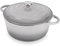 Gusseisen Dutch Oven mit Deckel – Emaille-Schmortopf mit Antihaft, Ofenfest – Grau, 6.1 Liter, 28 cm – für Aufläufe & Holländische Öfen – von Nuovva