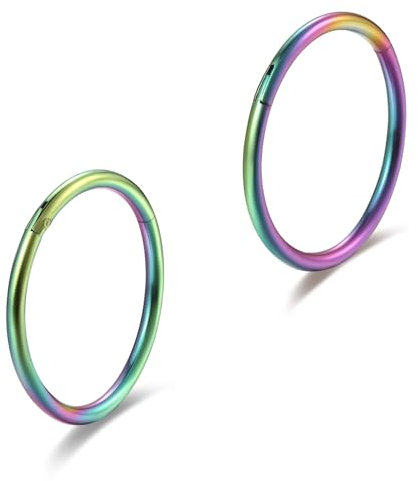 18g Kleine Nasenpiercing Ring G23 Titan Regenbogen Scharnier Nahtlose Ring Clicker Sleeper Top Knorpel Daith Rook Snug Tragus Ohrpiercing Ohrringe 6mm
