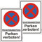 2 Stück Privatgrundstück Parken Verboten Schild Aluminium Reflektierend 30x20cm