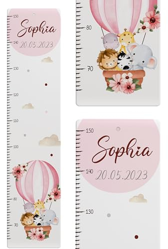 KIDSMOOD - Messlatte für Kinderzimmer Personalisiert, 70-140 cm - Messlatte Kinder Holz personalisiert Mit Namen für Baby- & Kleinkinderzimmer - Individuelles Geschenk für Kinder und Babys zum Geburt