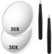 Osuter 2PCS Miroir Grossissant 30 x Petit Miroir Grossissant avec Ventouse et Pince à épiler Miroir Maquillage Rond Miroir Grossissant Miroir Cosmétique pour Miroir de Voyage