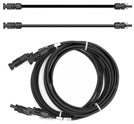SOLARTRONICS Verlängerungskabel 6mm² inkl. Solarstecker PV Kabel H1Z2Z2-K beidseitig schwarz - Photovoltaik Kabel mit Stecker - Solarkabel für Solarmodule - PV GAK, Made in Germany (1,5m - 6mm²)