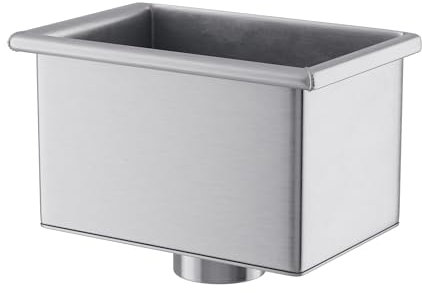 Baumeister.tech Dachrinne Wasserfangkasten Titanzink für Fallrohr DN 100 - Rinnenkessel Wandanliegend Rechteckig 100 mm