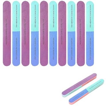 VINPAM 10 Pack Nail Buffer,7-Sided Nail Buffer Blocks, Professional Nail Files,for Manicure Block Acrylic Gel Nails Remover,Suitable for Families and Salons