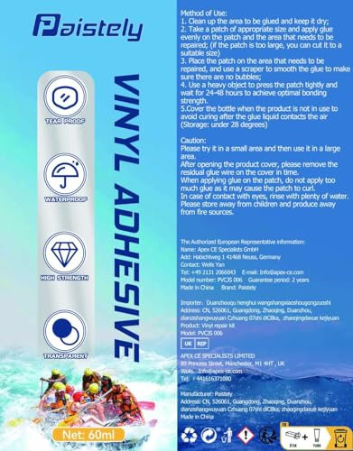 Paddling Pool Repair Kit Waterproof, Hot Water and UV Resistant Hot Tub Puncture Repair Kit, Inflatable Repair Kit Repairs a Variety of Inflatables Including Hot Tubs, Inflatable Spa Pools