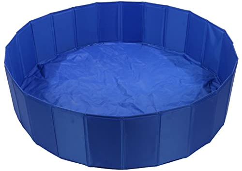 Suuim Planschbecken Faltbarer Hundepool Haustierbadewanne Schwimmwanne Badewanne Outdoor Indoor Zusammenklappbarer Badepool für Hunde Katzenpool (Größe: M) (eine Farbe: L)