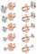 5 Pairs Stud Earrings Set,Hypoallergenic Earrings 316L Stainless Steel Double Round Cubic Zirconia Ear Ringing Jewelry for Women Men Boys & Girls 2-6mm Silver (Rose Gold 2-6mm)