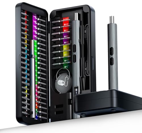 STAHLWERK Elektrisches Präzisions-Schraubendreher Set EPS-58 ST 58-teiliges Akku Feinmechanik Set | Feinwerkzeug | Feinschraubendreher | Feinschraubenzieher | USB Schraubenzieher mit Bit-Set