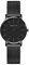 Garrulax Damen ultradünnes Gehäuse Analoge Quarzuhr Armbanduhren 36MM(Schwarz, Schwarze Oberfläche, schwarzes Armband)